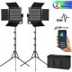Kit de 2 Lámparas GVM 50RS2L RGB,Lámpara Anillo GVM 18" Bicolor,Kit de 3 Lámparas GVM 800D RGB Studio,Kit de 3 Lámparas GVM 50R
