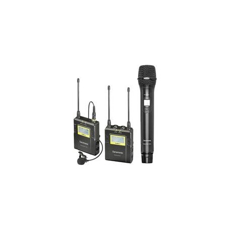 Kit Dual Lavalier Inalámbrico Saramonic UwMic9 RX9+TX9+TX9 y 1 Micrófono de Mano Saramonic HU9,Kit de Micrófono Lavalier Inalám