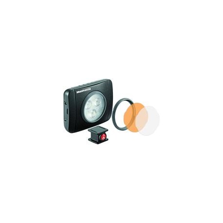 Lámpara Manfrotto Serie Lumie Art de 3 Led (MLUMIEPL-BK),Micrófono de Mano Acemic MIC1 (Compatible DV-100 y DV-200),Estuche par