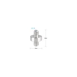 Adaptador de tornillo CAMVATE de doble extremo macho de 1/4"-20 macho a rosca macho de 1/4"-20