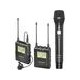 Kit Dual Lavalier Inalámbrico Saramonic UwMic9 RX9+TX9+TX9 y 1 Micrófono de Mano Saramonic HU9