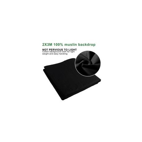 Fondo de Tela Negro FaithWinning 3 x 3.6m 170gr