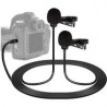 Micrófono Lavalier Dual VidPro XM-DLC para Cámara