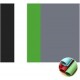 Juego de 4 Rollos de Papel 70x120 cms (Negro, Blanco, Gris, Verde)