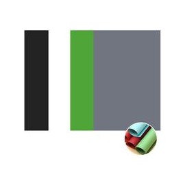 Juego de 4 Rollos de Papel 70x120 cms (Negro, Blanco, Gris, Verde)