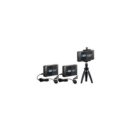 Kit Micrófono Dual Lavalier Comica CVM-WS60 Combo,Kit Micrófono Condensador Blue Snowball ICE USB con audífonos y filtro antipo