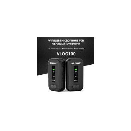 Micrófono Lavalier inalámbrico Acemic VLOG100 V1,Micrófono Lavalier Inalámbrico Acemic D-130,Micrófono Lavalier Dual VidPro XM-