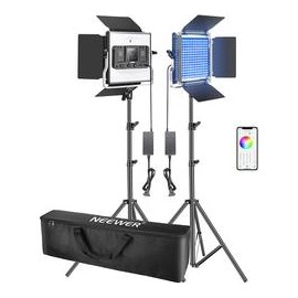 Kit de 2 lámpara Neewer LED- 660 APP Bicolor y Pedestales