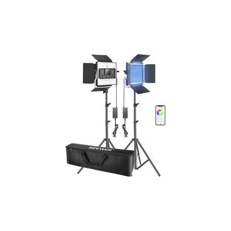 Kit de 2 lámpara Neewer LED- 660 APP Bicolor y Pedestales