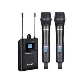 Kit 2 Micros Mano Inalámbricos Acemic DV-500 H+H
