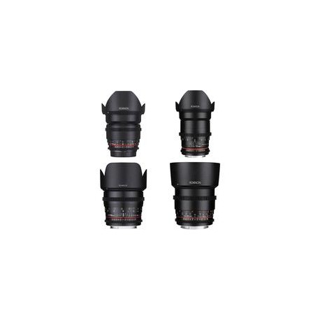 Kit de 4 Lentes Rokinon Cine DS Lens Montura Sony E (16mm, 35mm, 50mm y 85mm)