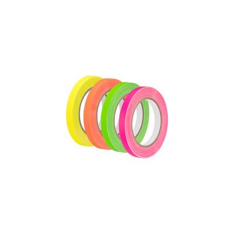 Kit de 4 Cintas Impact Neon Spike 0.5"x20yds (Verde, Rosa, Amarillo y Naranja)