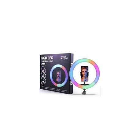 Lámpara de Anillo de 12" RGB MJ33 con Pedestal